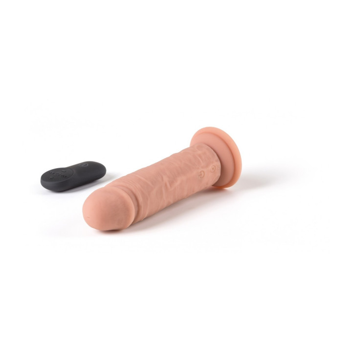 REALISTIC VIBRATOR "R11" FLESH 14.4CM W/ REMOTE CONTROL