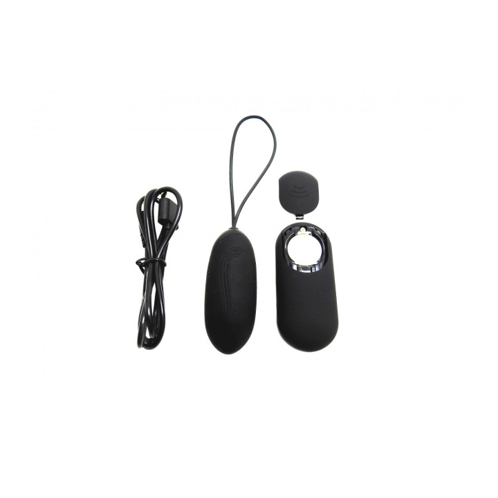 BLACK RECHARGEABLE VIBRATING EGG G3