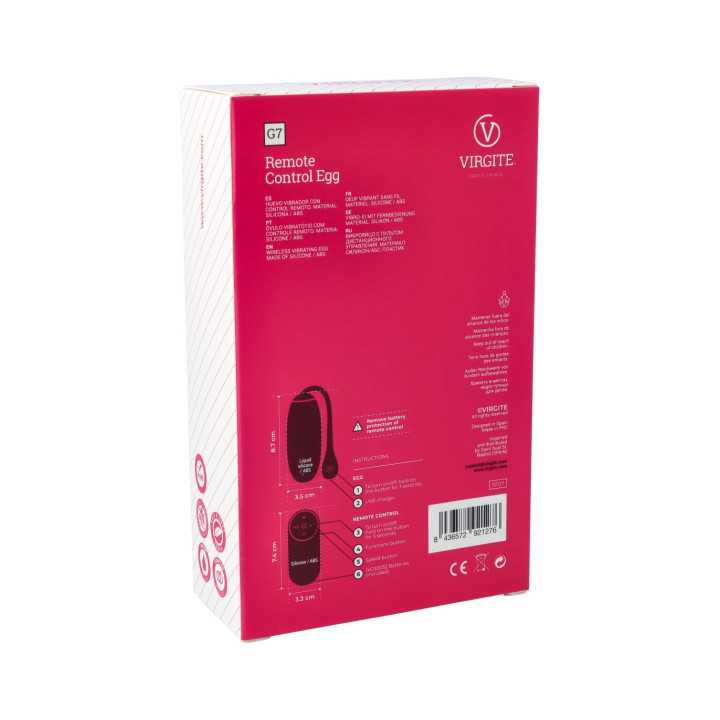 G7 RECHARGEABLE PURPLE VIBRATING EGG