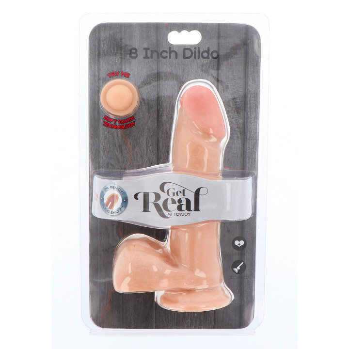 Dual Density Dildo 8inch Balls