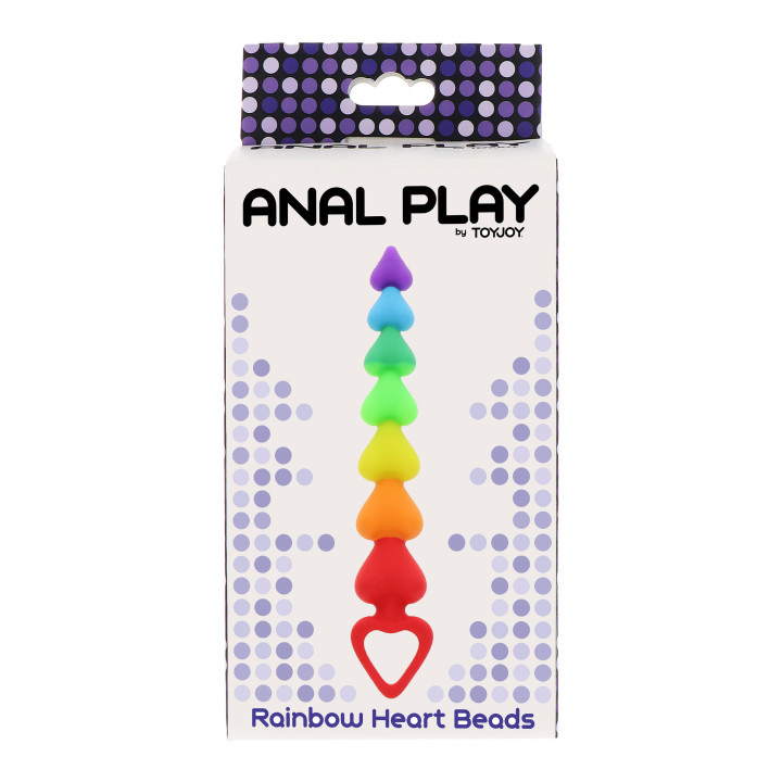 ToyJoy Anal Play Rainbow Heart Beads