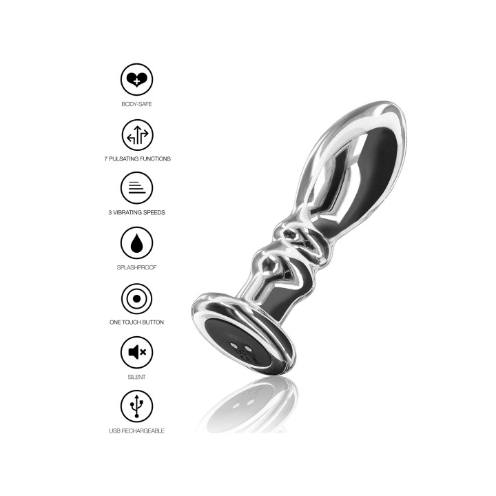 ToyJoy Buttocks Vibrating Metal Buttplug L
