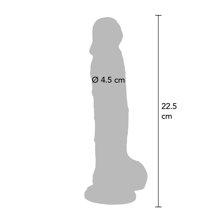 Clear Dildo TPE 22.5 cm