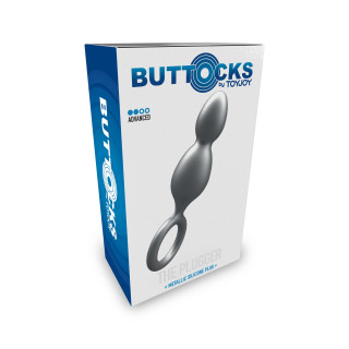ToyJoy Buttocks The Plugger 2-Balls Metallic Silicone Plug