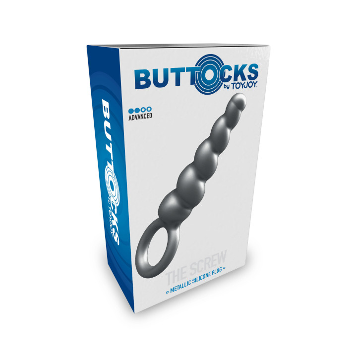 ToyJoy Buttocks The Screw Metallic Silicone Plug