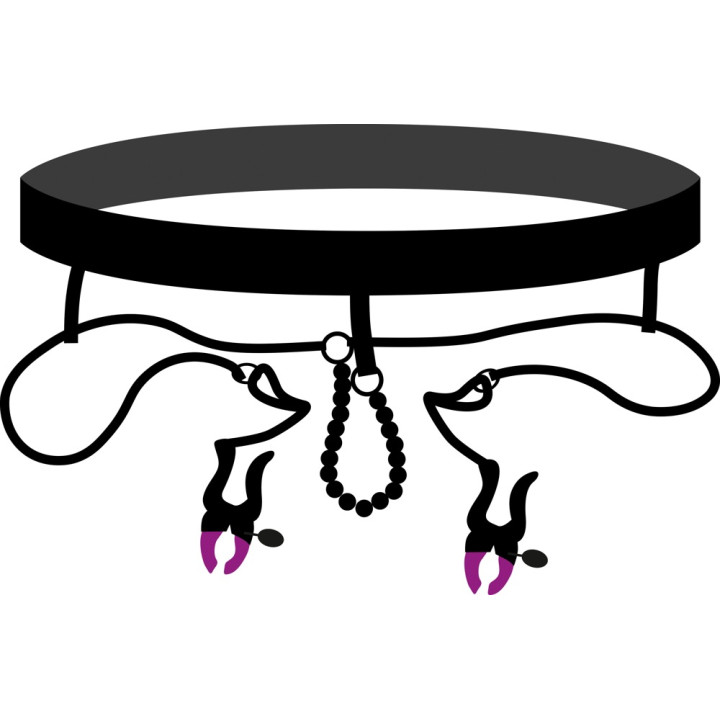 BK pearl string&silicone clamp