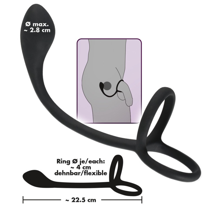 Black Velvets Cock + Ball ring