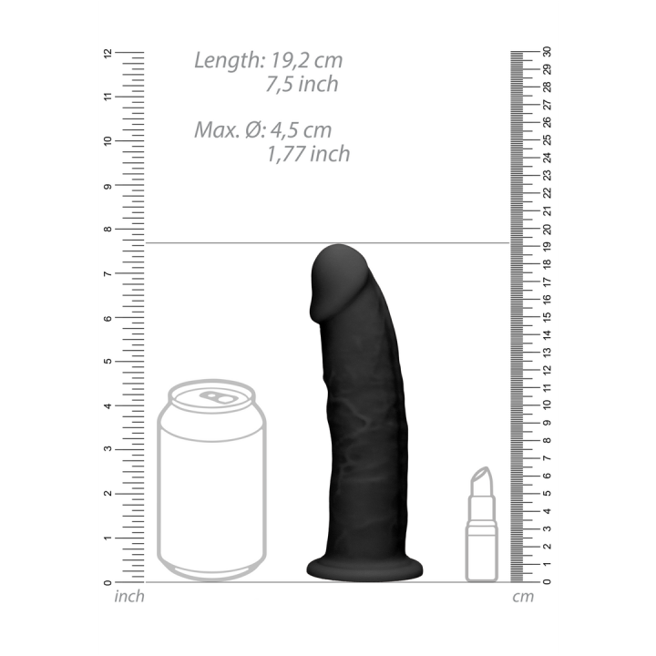 Silicone Dildo without Balls - 8 / 20 cm
