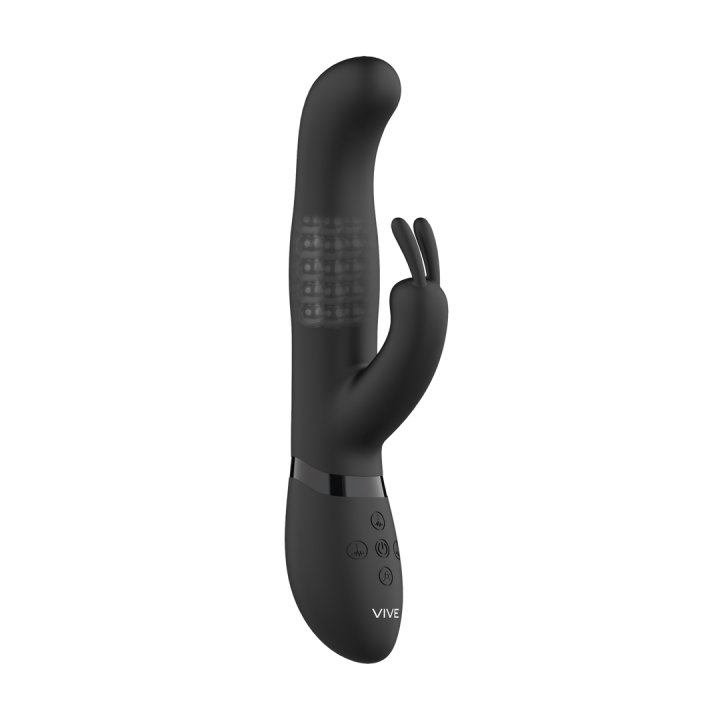 Izara - Rotating Beads Rabbit Vibrator - Black