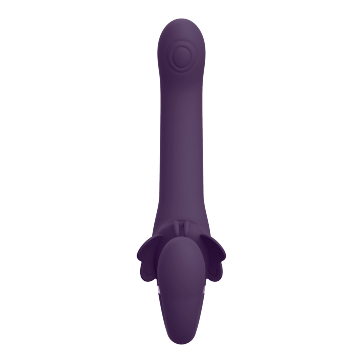 Satu - Pulse-Wave and Vibrating Strapless Strapon - Purple