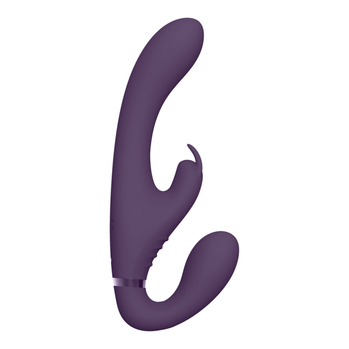 Suki - Vibrating Strapless Strap-on Rabbit - Purple