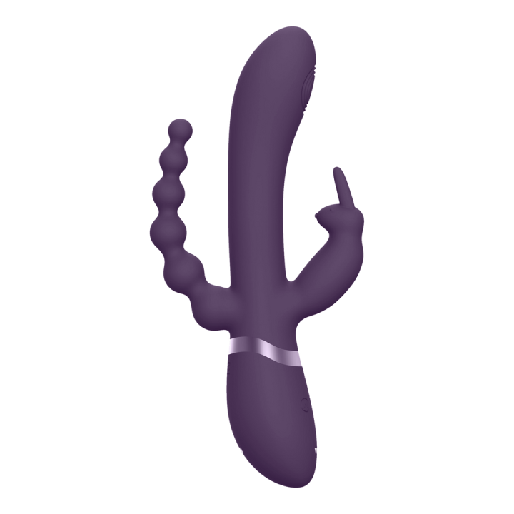 Rini - Pulse Wave  Vibrating Double Penetration Rabbit - Purple