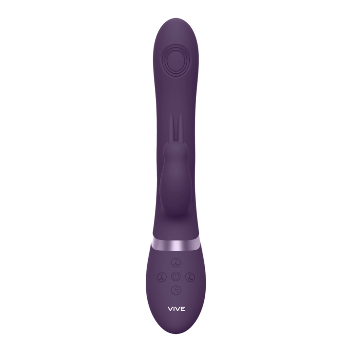 Rini - Pulse Wave  Vibrating Double Penetration Rabbit - Purple