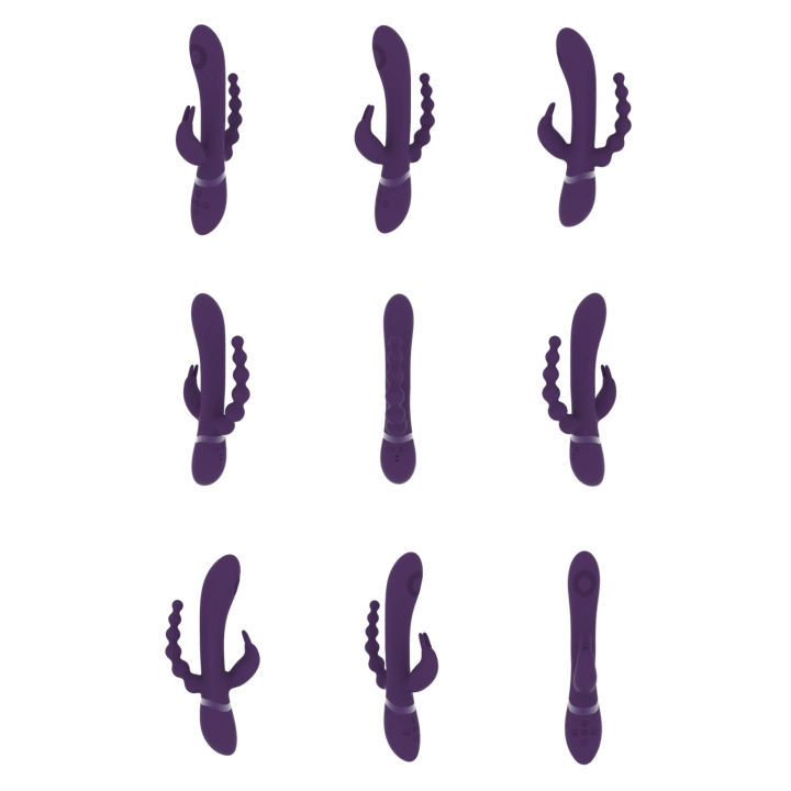 Rini - Pulse Wave  Vibrating Double Penetration Rabbit - Purple