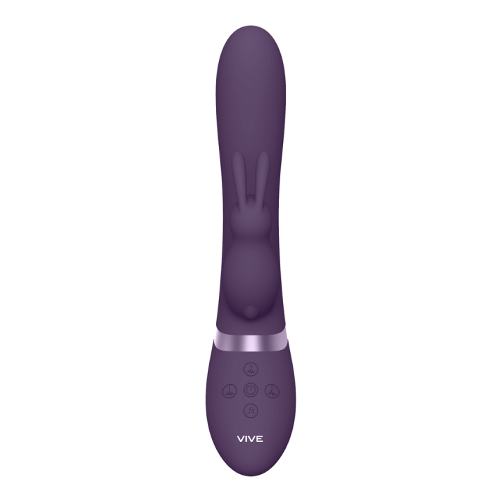 Taka - Inflatable and Vibrating Rabbit Vibrator - Purple