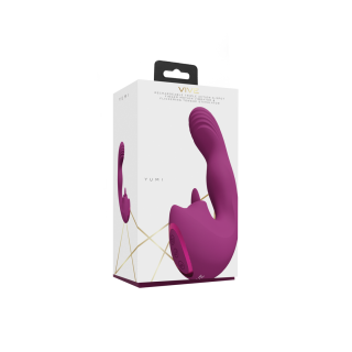 Yumi - Triple Motor G-Spot Finger Motion Vibrator and Flickering Tongue Stimulator - Pink