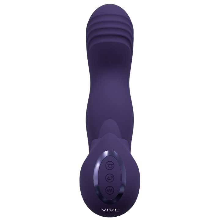 Yumi - Triple Motor G-Spot Finger Motion Vibrator and Flickering Tongue Stimulator - Purple