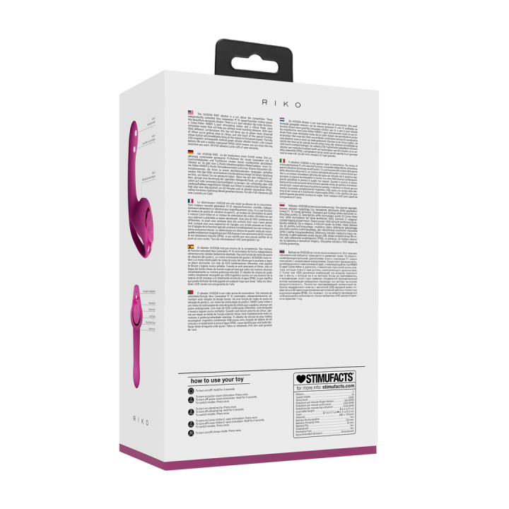 Riko - Triple Motor Thumper with Advanced Finger Motion  Pulse Wave Stimulator - Pink