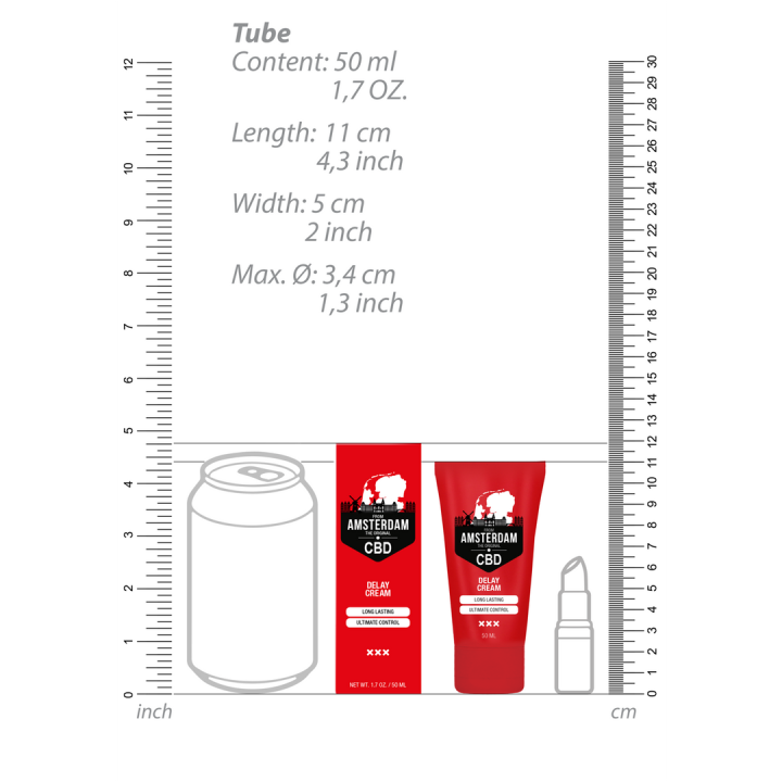 Original CBD from Amsterdam - Delay Cream - 2 fl oz / 50 ml