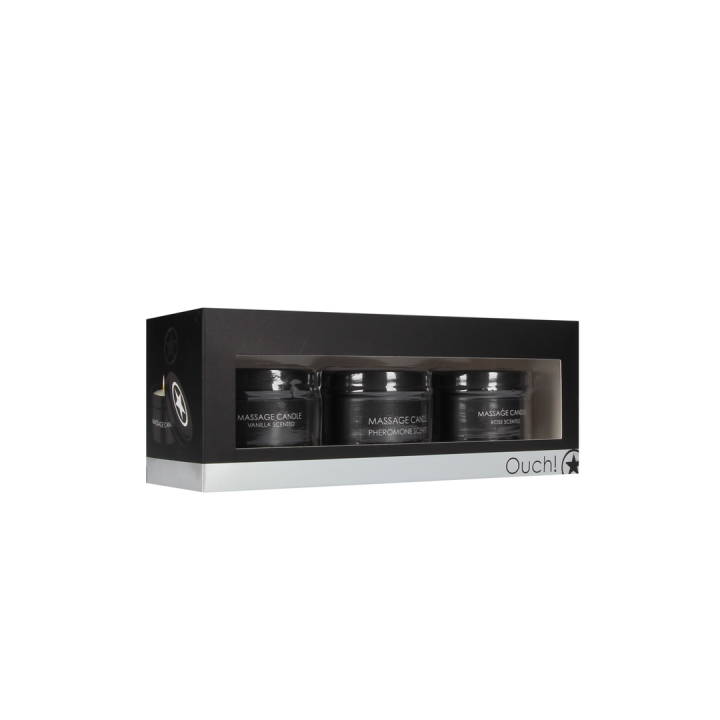 Massage Candle Set - Pheromone, Vanilla  Rose Scented