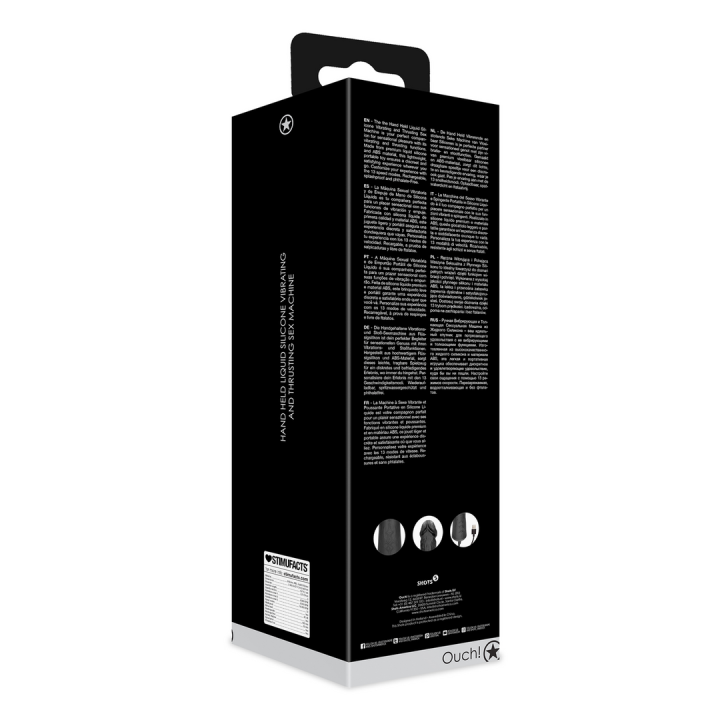 Hand Held Liquid Silicone Vibrating and Thrusting Sex Machine - Black