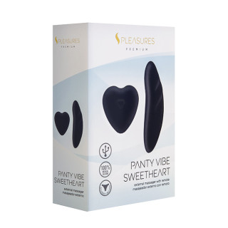 S Pleasures Premium Panty Vibe Sweetheart External Massager Black