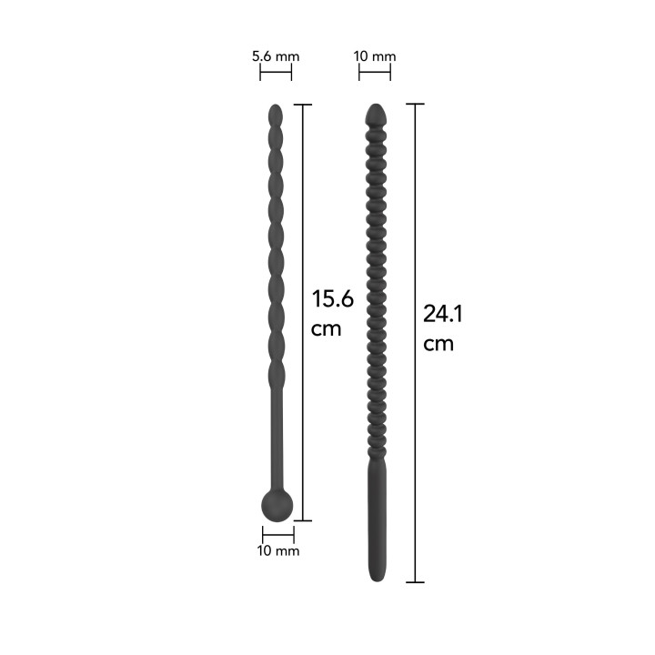 Ribbed Penis Dilator Set 2 pcs