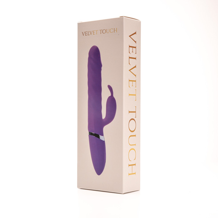 Velvet Touch wibrator silikonowy typ króliczek ładowany usb fioletowy