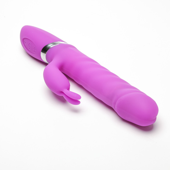 Velvet Touch wibrator silikonowy typ króliczek ładowany usb fioletowy