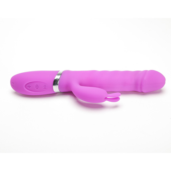 Velvet Touch wibrator silikonowy typ króliczek ładowany usb fioletowy