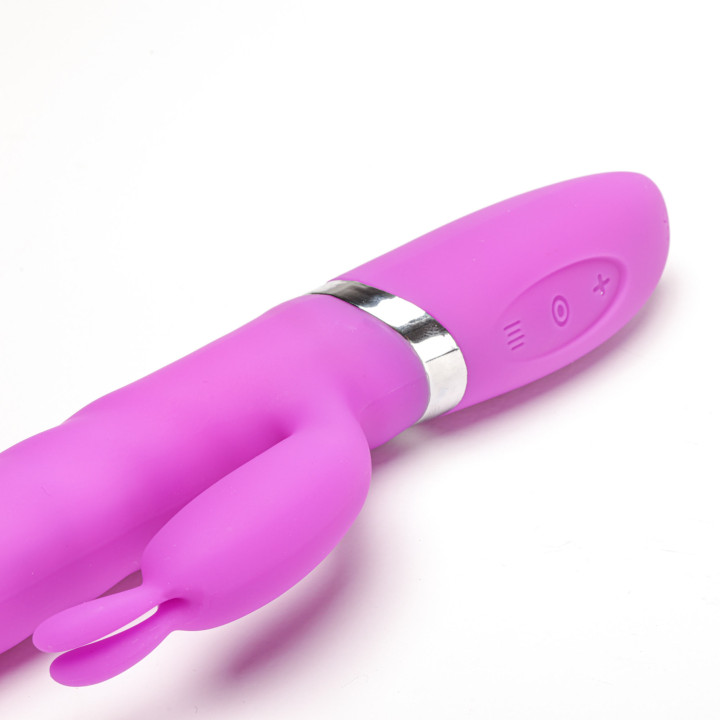 Velvet Touch wibrator silikonowy typ króliczek ładowany usb fioletowy