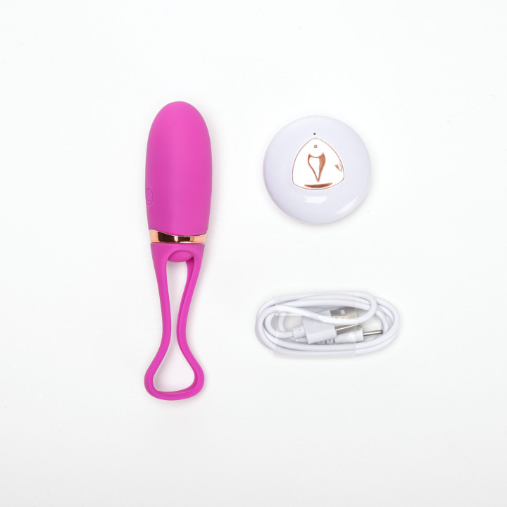 Velvet Touch jajeczko wibrujące sterowane zdalnie ładowanie usb fioletowe