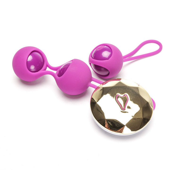 Velvet Touch kulki kegla wibrujące sterowane zdalnie fioletowe