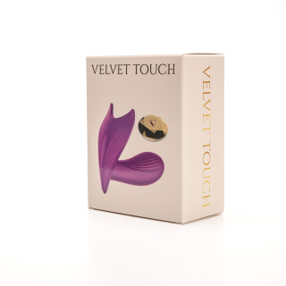 Velvet Touch stymulator łechtaczki sterowany bezprzewodowo ładowany usb fioletowy