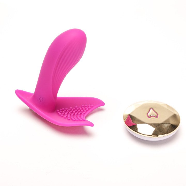 Velvet Touch stymulator łechtaczki sterowany bezprzewodowo ładowany usb fioletowy