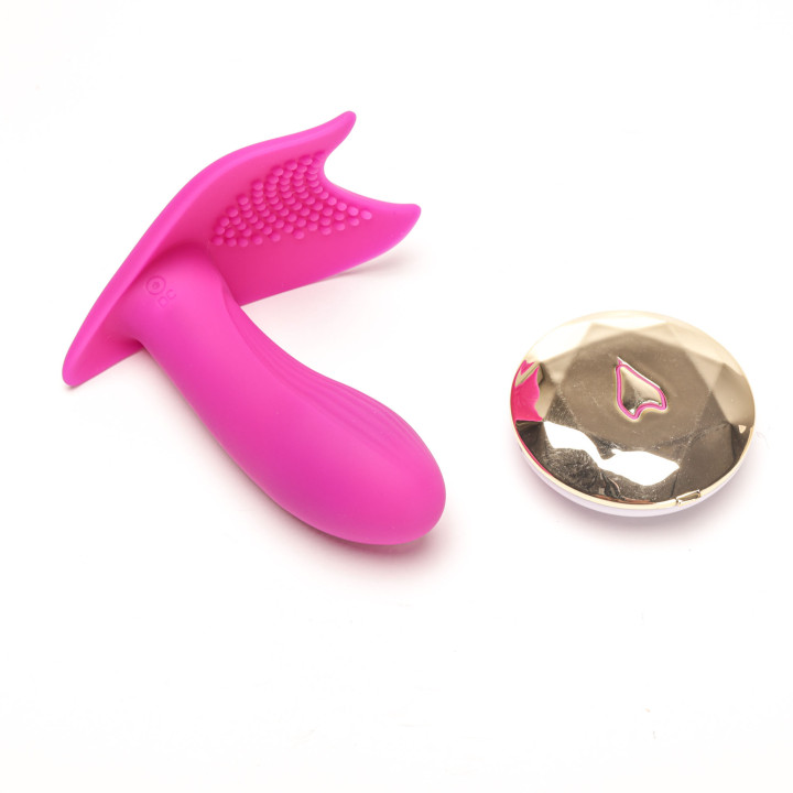 Velvet Touch stymulator łechtaczki sterowany bezprzewodowo ładowany usb fioletowy