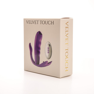 Velvet Touch stymulator łechtaczki sterowany bezprzewodowo ładowany usb fioletowy