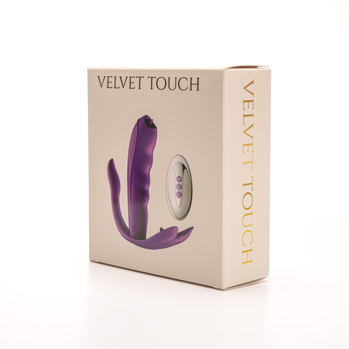 Velvet Touch stymulator łechtaczki sterowany bezprzewodowo ładowany usb fioletowy