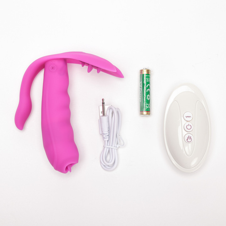 Velvet Touch stymulator łechtaczki sterowany bezprzewodowo ładowany usb fioletowy