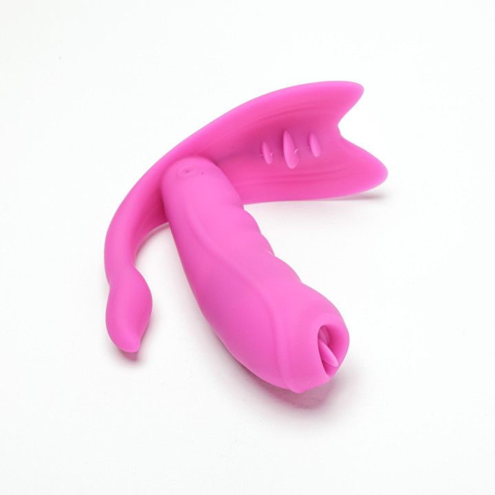 Velvet Touch stymulator łechtaczki sterowany bezprzewodowo ładowany usb fioletowy