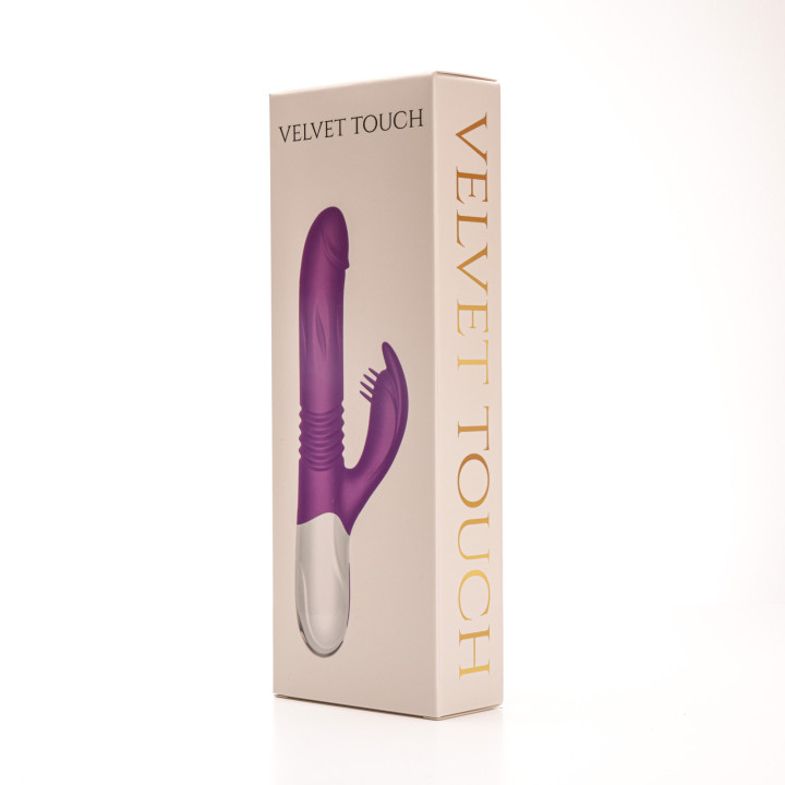 Velvet Touch wibrator silikonowy typ króliczek ładowany usb fioletowy