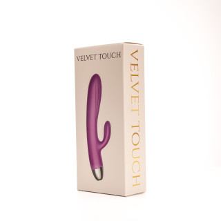 Velvet Touch wibrator silikonowy typ króliczek ładowany usb fioletowy