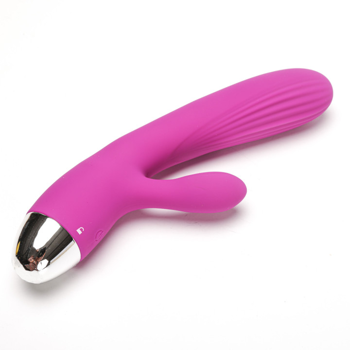 Velvet Touch wibrator silikonowy typ króliczek ładowany usb fioletowy