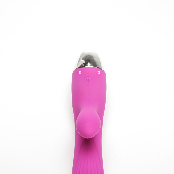 Velvet Touch wibrator silikonowy typ króliczek ładowany usb fioletowy