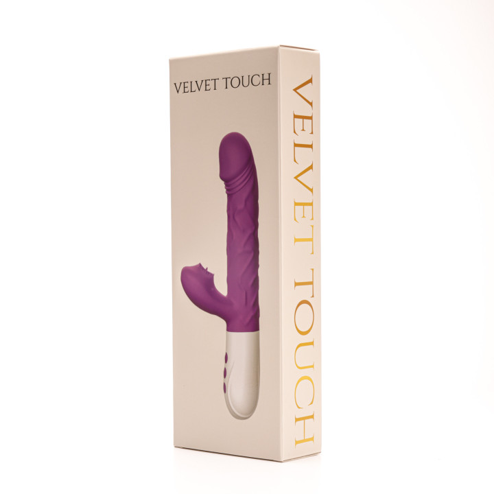 Velvet Touch wibrator silikonowy typ króliczek ładowany usb fioletowy