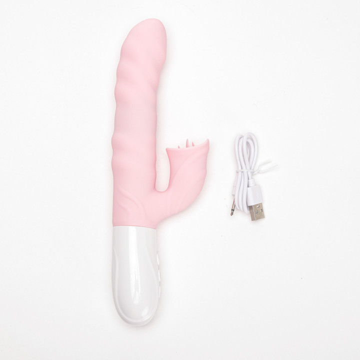 Velvet Touch wibrator silikonowy typ króliczek ładowany usb różowy