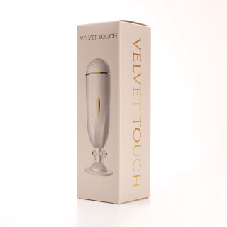 Velvet Touch masturbator z wibracją wagina  cyberskóra ładowany usb biały