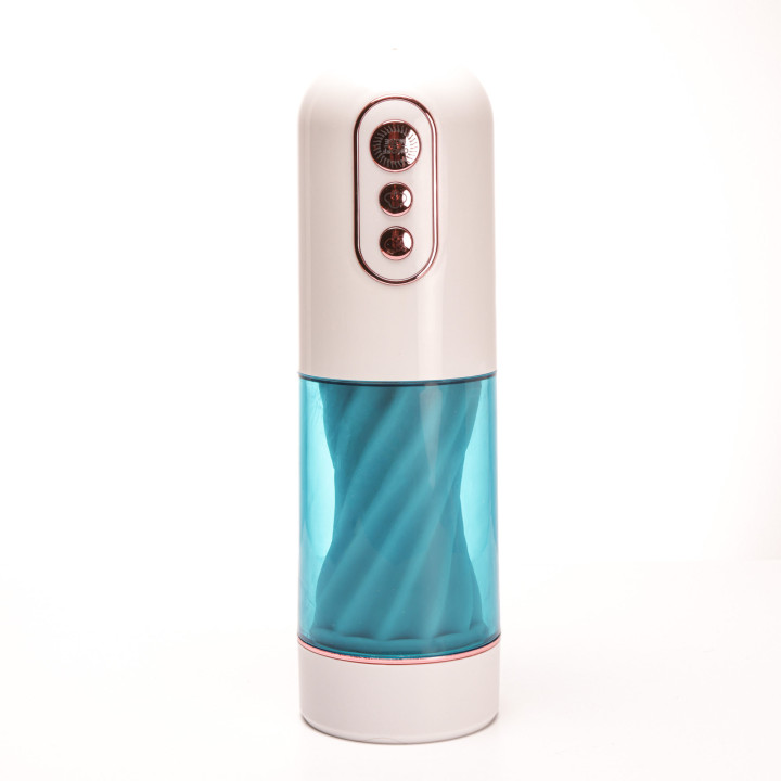 Velvet Touch masturbator z wibracją ssaniem cyberskóra ładowany usb biały