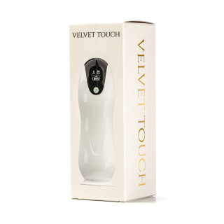 Velvet Touch masturbator z wibracją wagina cyberskóra ładowany usb biały