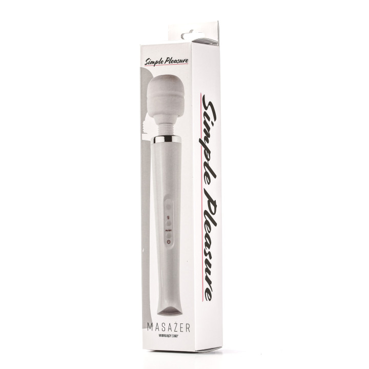 Simple Pleasure masażer kulowy magiczna różdżka ładowany usb biały